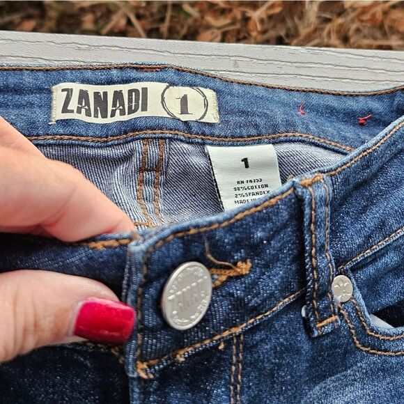 ZANADI vintage patch low rise skinny jeans size 1 - Picture 14 of 14